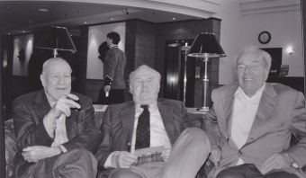 Ernst Scheidegger, Eberhard W. Kornfeld und Ernst Beyeler in Budapest