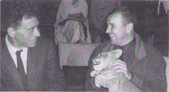 Alberto Giacometti and Ernst Scheidegger at a circus in Paris.