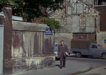 Alberto Gacometti in der Rue Hippolyte-Maindron, Paris, 1964