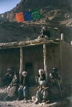 Keepers guarding Buddha of Bamiyan Afghanistan