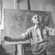Victor Brauner in seinem Pariser Atelier