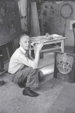 Portrait of Victor Brauner in his studio