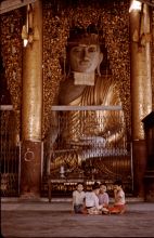 Buddha in the Shwedagon Pagoda in Rangoon