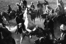 Typical horse-riding sport in Central Afghanistan