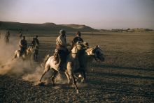 Buzkashi-Spiel in vollem Gange