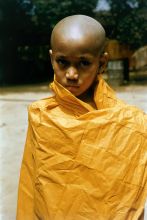 Young Burmese boy celebrating his ordination into the priesthood