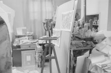 Detailed view of the Paris studio