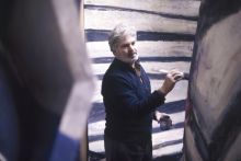 Wilfrid Moser in his studio in Paris on the Avenue de Tourville